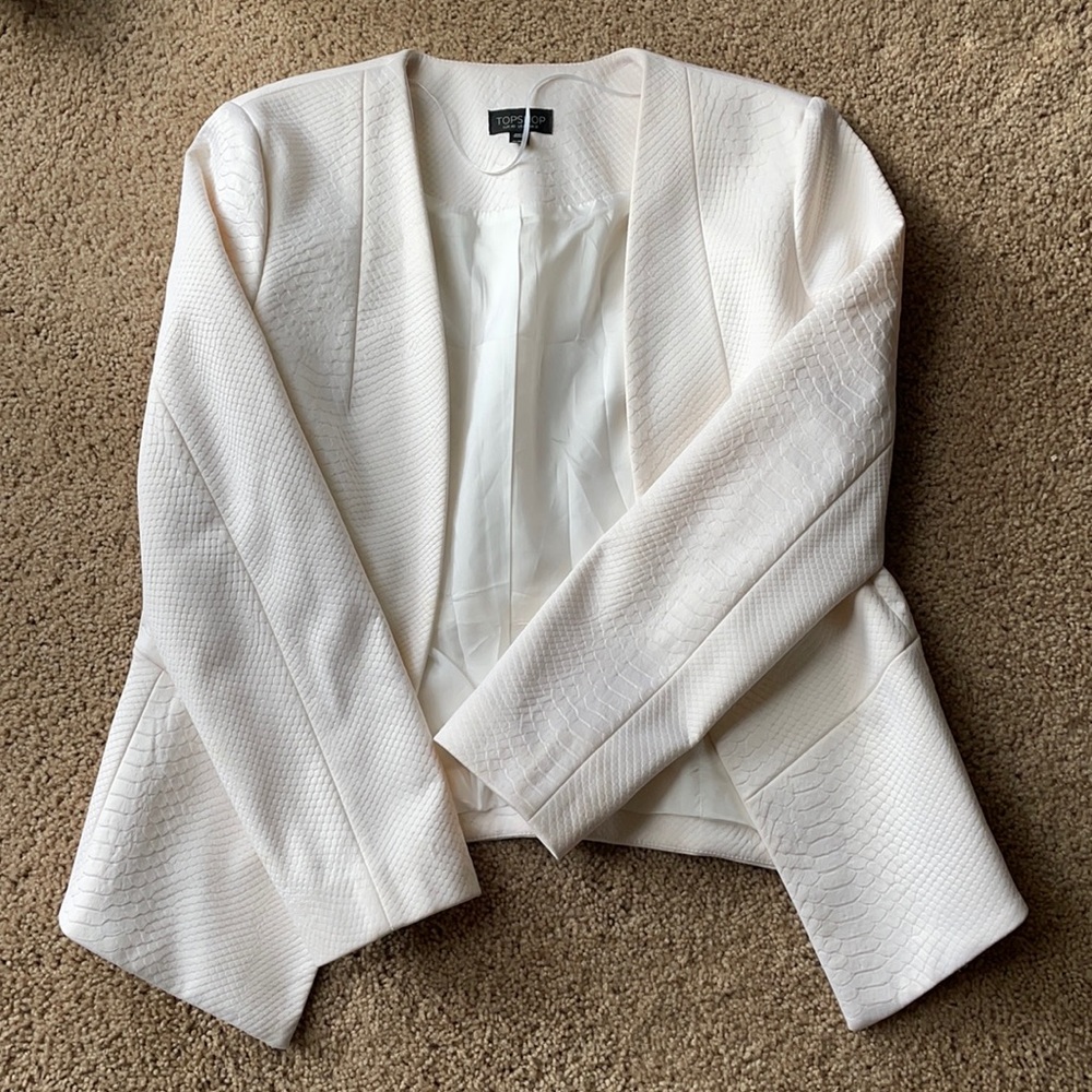 Topshop White Blazer
